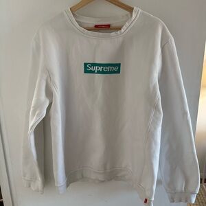 Supreme Box Logo White Sweatshirt Size XL